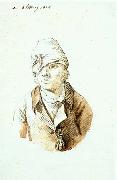 Christian Friedrich Gille Self-Portrait with Cap and Sighting Eye-Shield china oil painting artist